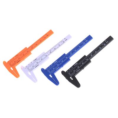1Pc Mini Sliding Vernier Caliper Plastic Measure Ruler Gauge Double Scale 80Mm
