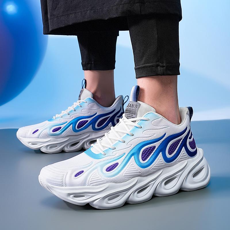 2025 Autumn New European Station Ins Trendy Shoes Blade Large Size 46 Men's Shoes Casual Platform Sports Shoes