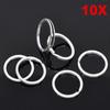 10Pcs/Pack 25/28/30/32mm Clasps Connectors Keychain Chain Loop Split Key Ring Stainless Steel