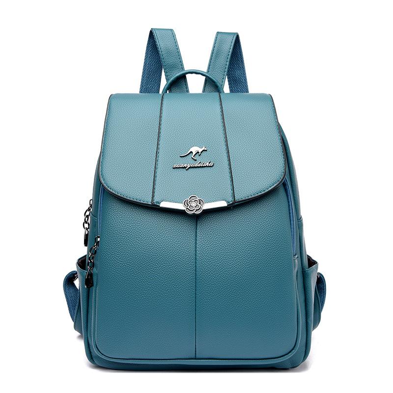 Backpack Women's Versatile Large Capacity Fashion New Trendy Women's Anti-theft Backpack School Bag Soft Leather Casual Bag
