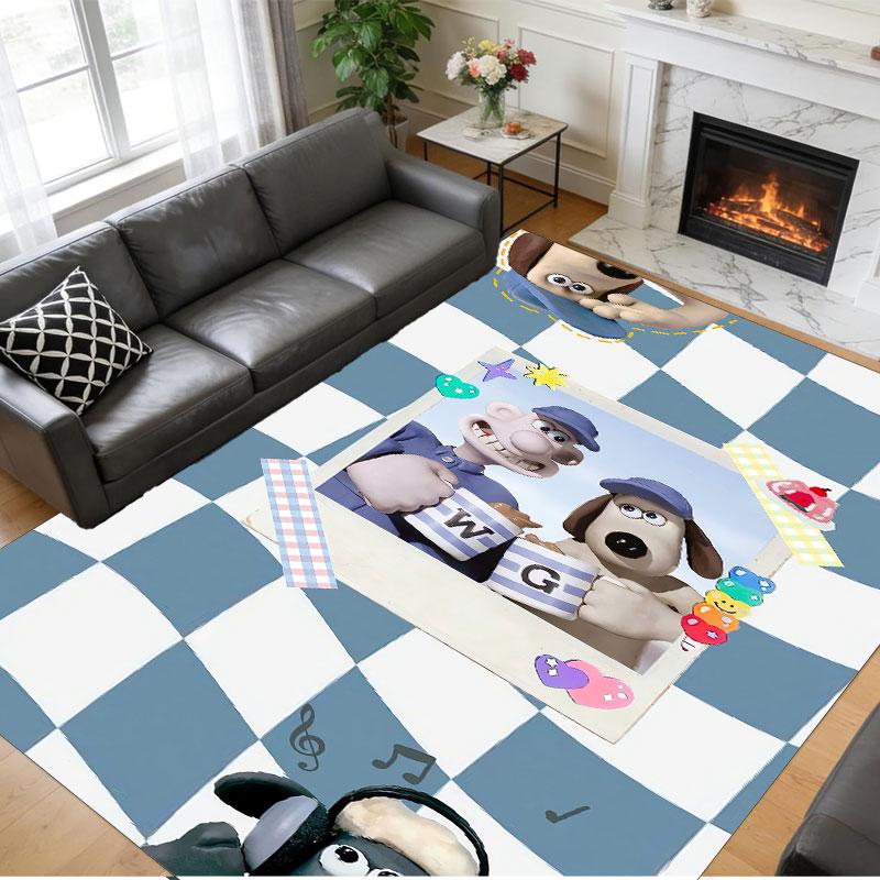 Kristall Samt Teppich Weiche Rutschfeste Indoor Bodenmatte HeimdekoWallace & Gromit