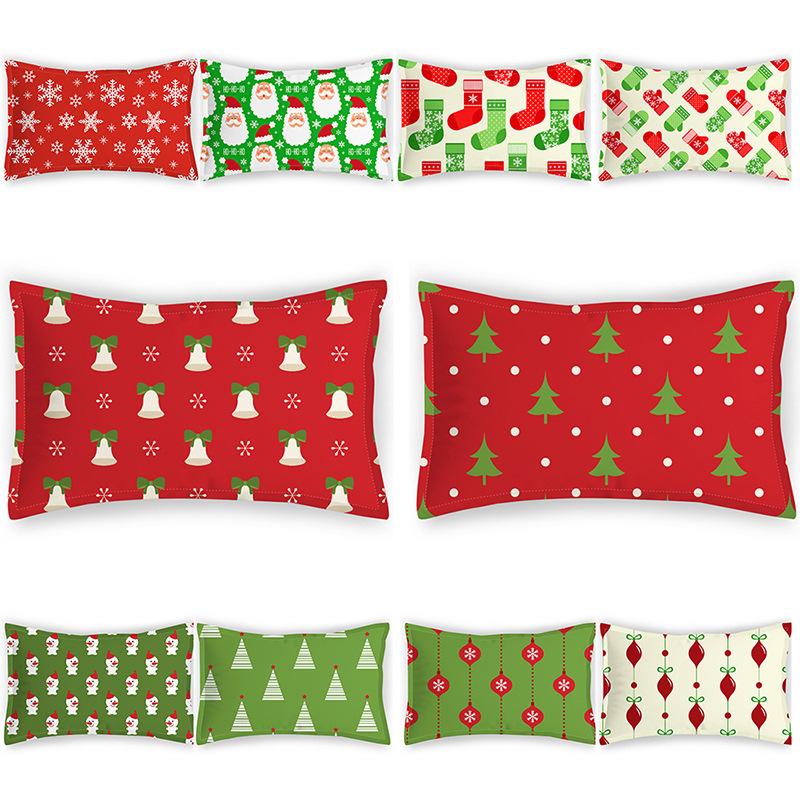 Holiday Printed Pillowcase Christmas Series Digital Printed Holiday Atmosphere Children's Pillowcase Polyester Pillowcase
