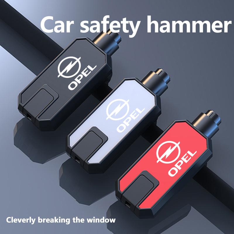Car Safety Hammer Emergency Glass Window Break Seat Belt Cutter For Opel ADAM ASTRA J K CORSA E INSIGNIA MOKKA VIVA Meriva WJ1