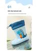 Kinder Cartoon Regenstiefel, Rutschfest mit elastischer Öffnung und weicher Samtsohle für ältere Kinder