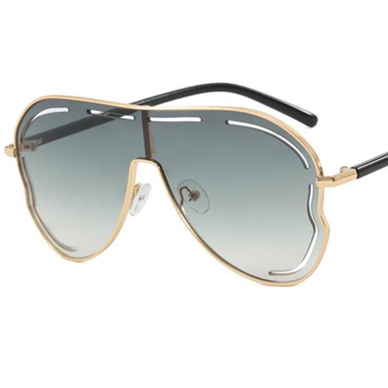NEW Sun Glasses Women Anti-UV Spectacles Butterfly Google Oversize Frame Eyeglasses Personality Siamese Lens Sunglasses
