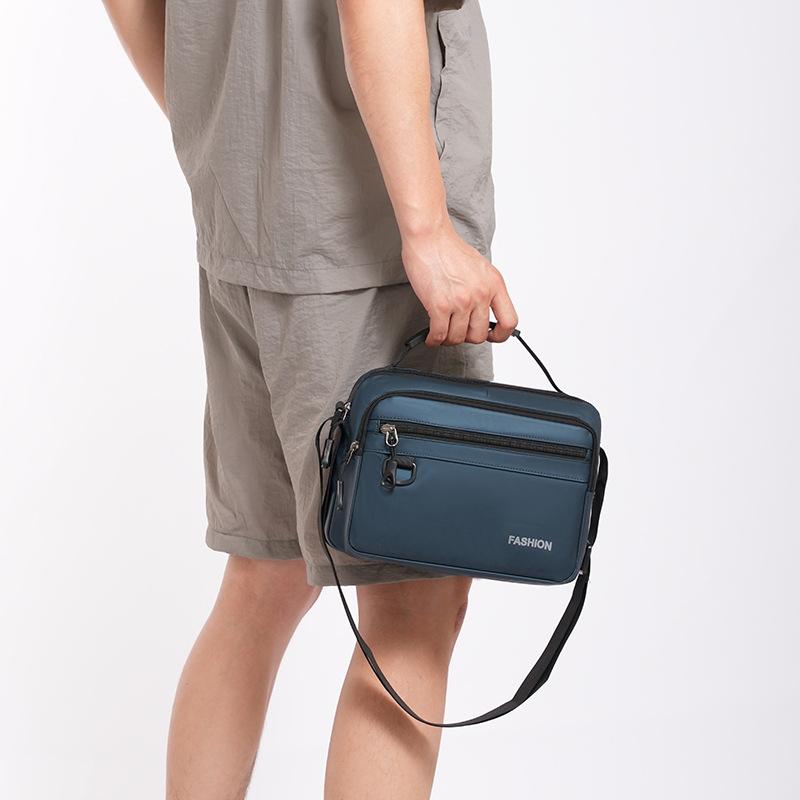 Business Handbag Men's Shoulder Bag Large Capacity Multi-Layer Crossbody Bag