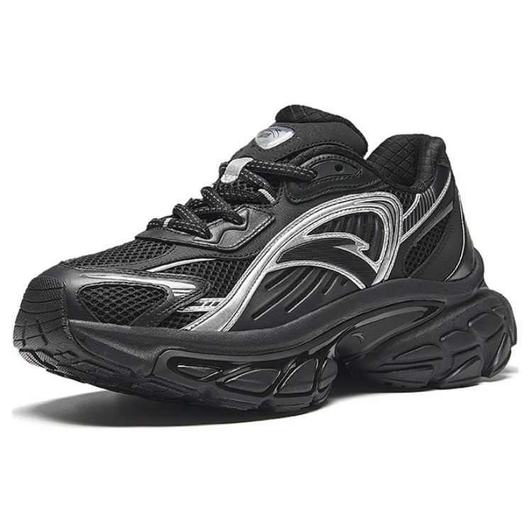 Anta Air Cushion Running Shoes Men Black White 912428816-3