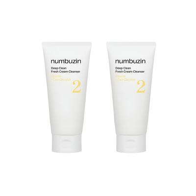 No.2 Deep Clean Fresh Cream Cleanser 1+1 Set (120ml + 120ml)