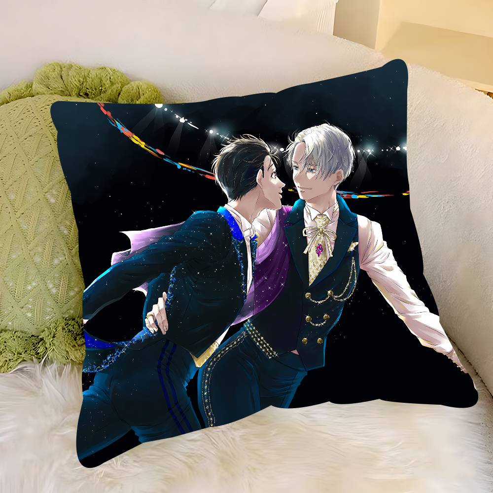 Anime Y-Yuri On Ice Pillow Case Removable Washable Cushion Cover – All-Season Soft Linen