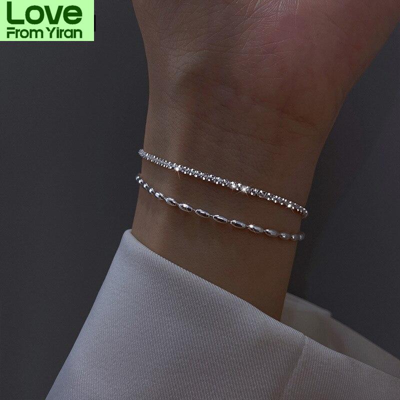 

Bracelet For Women Star -Studded Double -Layer Bracelet Sparkling Light Luxury High -Class Fashion Woman