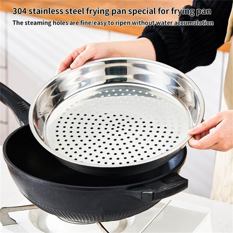 Durable 304 Nonrust Steel Steaming Rack for Uniform Heat and Quick Cleaning Suitable for Various Kitchen Appliances