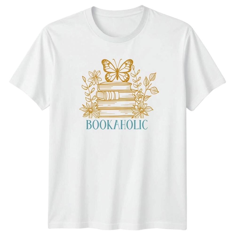 Bookaholic Unisexs TShirt Reading Bookworm Books Birthday Gift For Her S