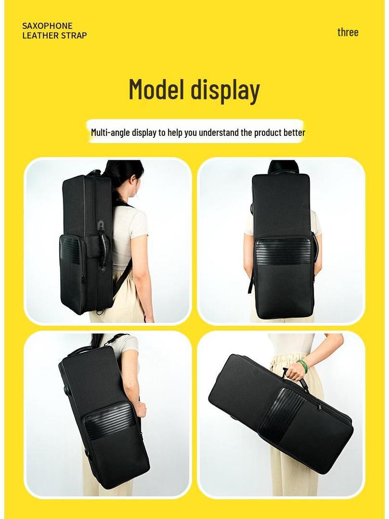 Portable Alto Saxophone Case - Shockproof, Drop-Proof Backpack with Single Shoulder and Handheld Options