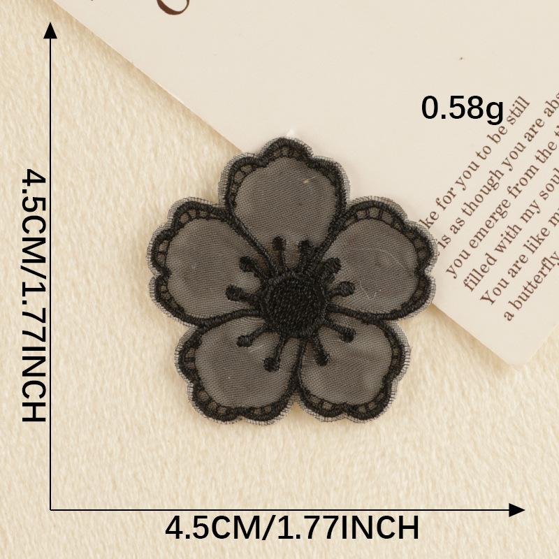 Embroidery Label Self-Adhesive Clothing Accessories Embroidery Sticker Lace Original Ultra-Thin Mesh Down Jacket Patch Sticker Cloth Sticker