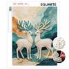 DIY Pearl Art Deer Painting Kit 5D Crystal Rhinestone Embroidery for Bedroom Living Room Wall Decoration Handmade Craft