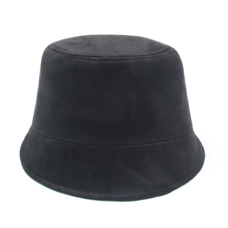Hat Women's Autumn and Winter Solid Color Suede Fisherman Hat Ins Face Showing Small Bucket Hat Japanese Style Basin Hat for Men