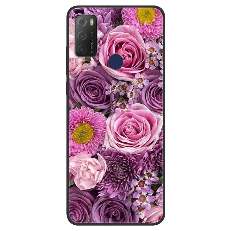 For TCL 20Y Case Girl Cat Flower Soft Silicone Back Wolf Shell for TCL 20E 6125F Fundas Phone Cover For TCL20Y 6156D 20 E Coque