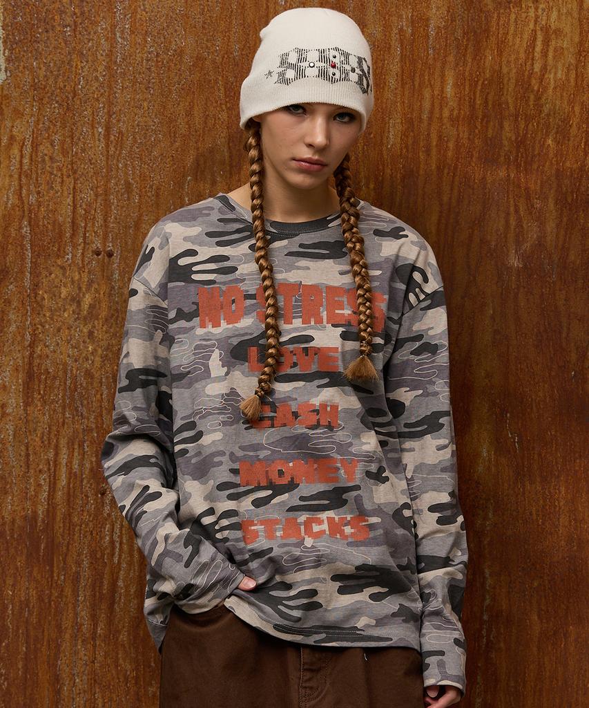 HOODHOOD No Stress Long Sleeve T-Shirt Camo