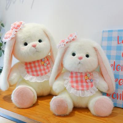 Long Eared Rabbit Plush Toy Bib Rabbit Doll Girl Birthday Valentine'S Day Gift Large