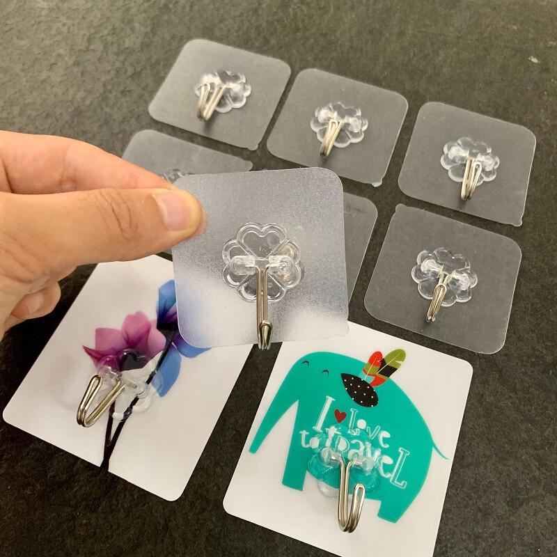 Punch-Free Strong Adhesive Transparent Hooks