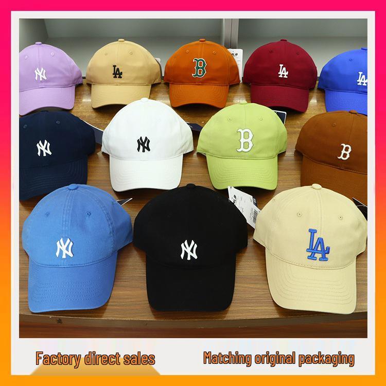 Korea MLB NY Yankees Verstellbare Baseballkappe, Unisex Softtop mit großem Logo und LA Duckbill-Design.