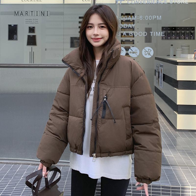 Short Down Cotton Clothes Women's Winter New Fashion Hooded Fashion Cotton Clothes Women's Warm Jacket