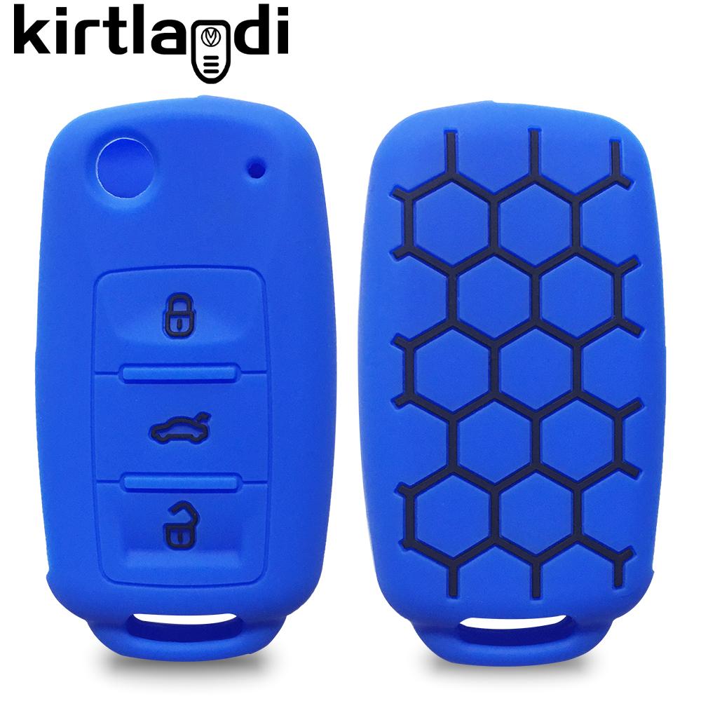 Silicone Case Key Cover Remote For Skoda Fabia Octavia A5 For VW Golf VI Polo Passat B5 3b Touran Caravelle Golf Plus Seat Ibiza