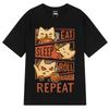 Whimsical Cat Dungeons & Dragons Funny Meme Graphic Print Women And Men Short‑Sleeve T-shirt
