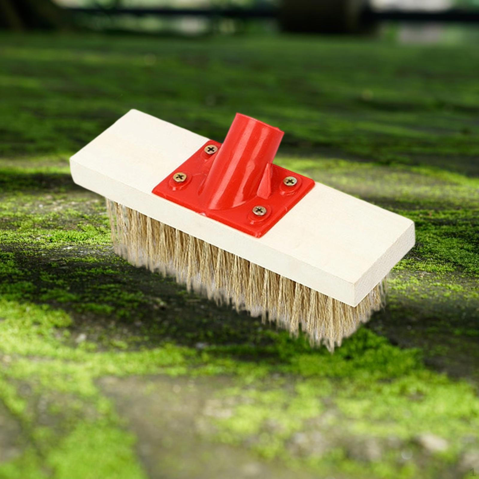 

Wire Brush Floor Scrub Head Tough Heavy Duty Push Broom Scrubber for Cleaning Wooden Decks