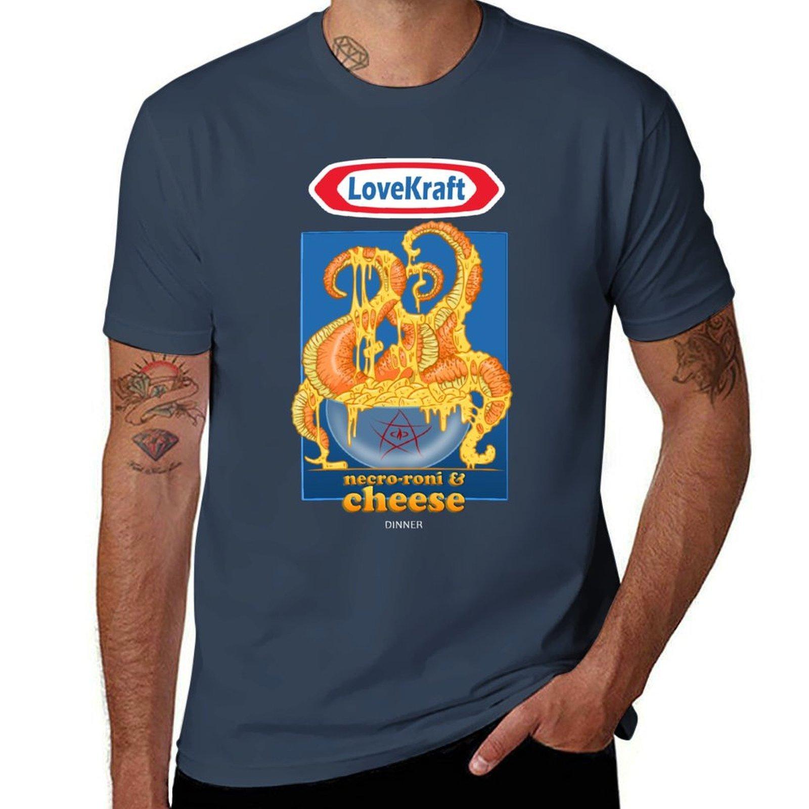 Lovekraft Necroroni And Cheese Tshirt Plus Size Nonshrink Tshirt S
