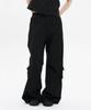 Hanahi Side Shirring Pocket Wide Pants Black