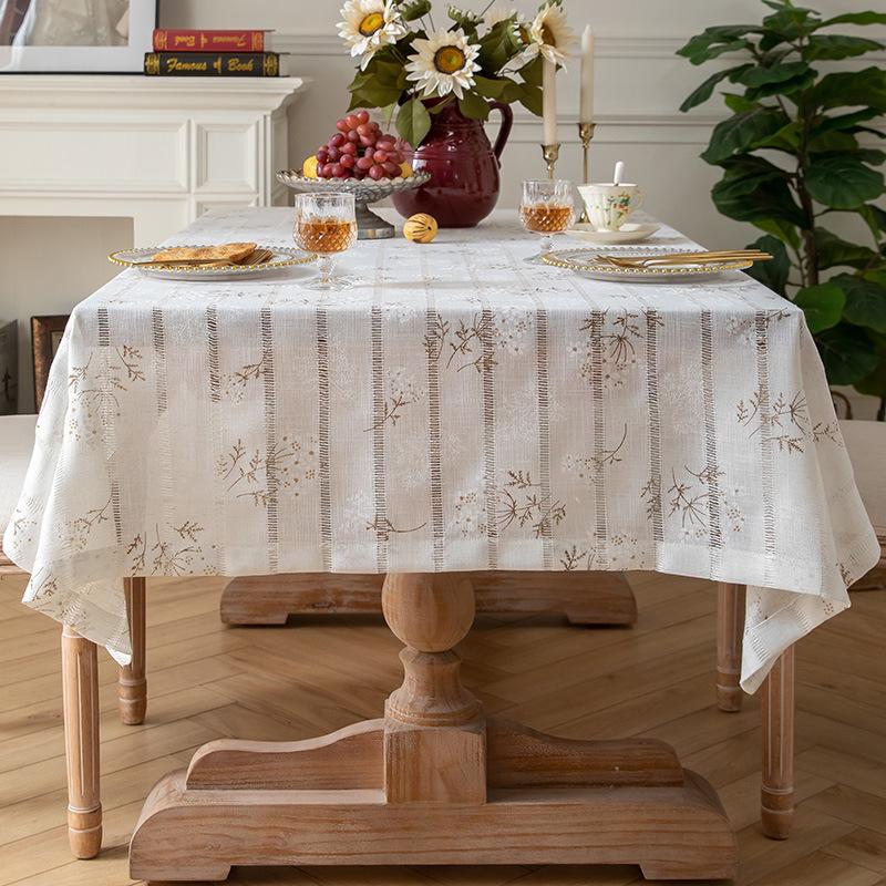 French Cotton And Linen Tablecloth Rectangular Dining Table Cloth Desk Tv Bedside Table Light Luxury High-End Coffee Table Fabric
