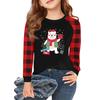 Girls Long Sleeve Christmas Day T Shirts Kids Fall Tops Crewneck Basic Tees 5-14Y