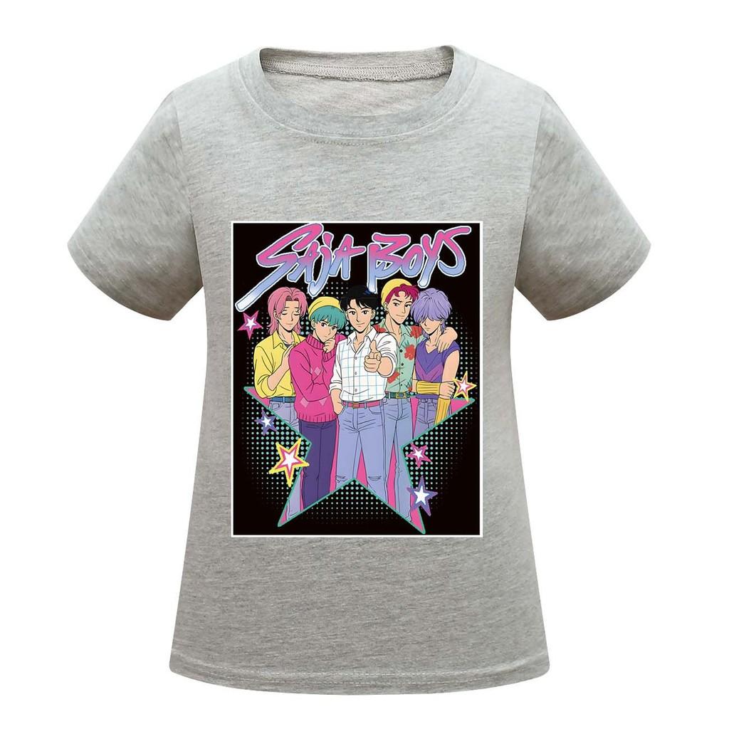 Kids Girls Anime Cartoon K-POP Rumi Zoey Mira Printed Casual Short Sleeves T-Shirt Top