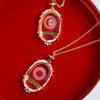Vintage Sun & Moon Tarot Card Necklace - Cross-Border Crystal Pattern Sweater Chain (18K)