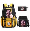 3Pcs/set Anime Demon Slayer Printed Backpack with Shoulder Bag for Teenager Student Girl Boy Bookbag Large Capacity Travel Bag