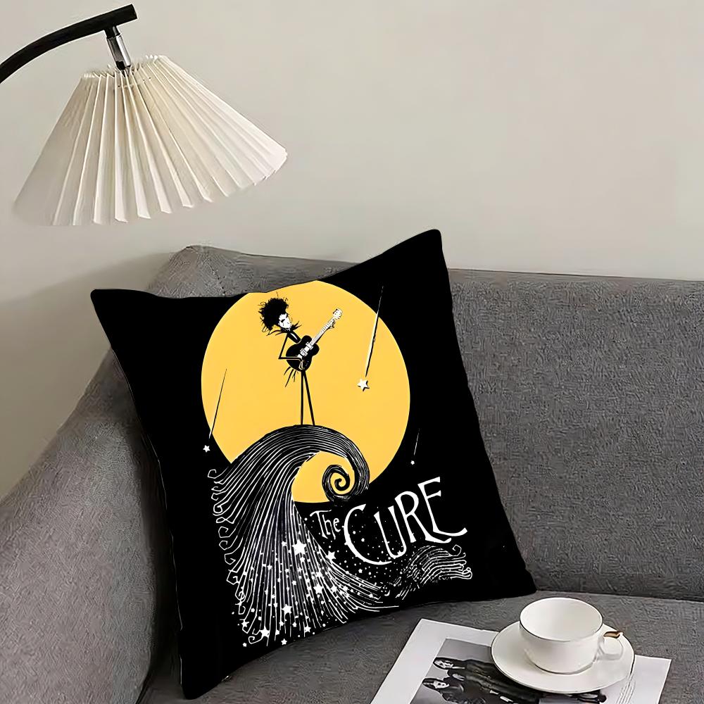 

TThe CureS Rock Band Cushion Cover Pillowcase Ultra Soft Skin Friendly Fabric Cloud Like Comfort Concealed Zipper 30x30cm
