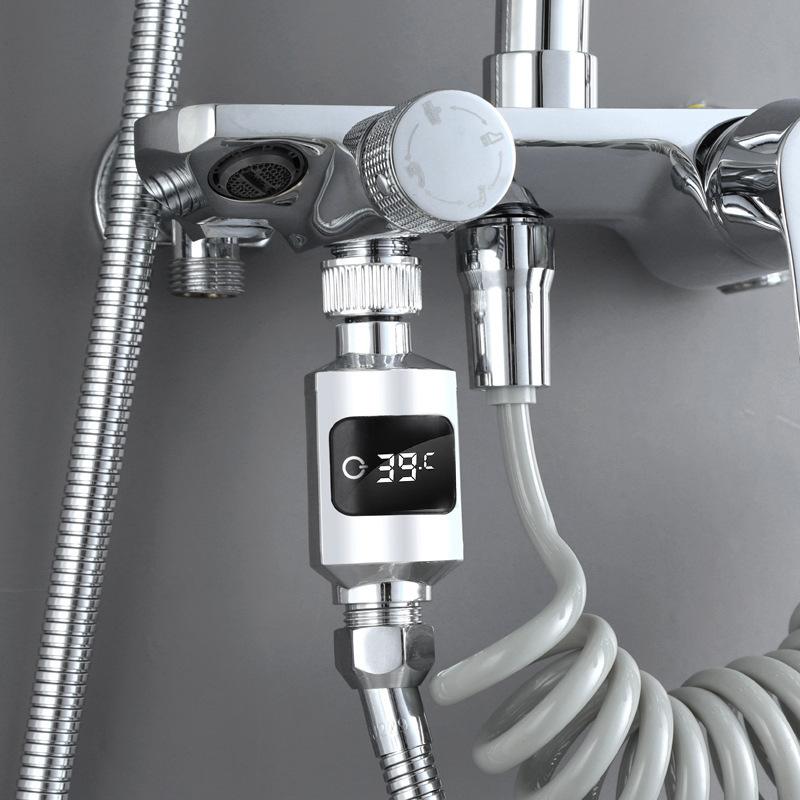 LED Digitales Dusch-Pyrometer Haushalts-Wassertemperatur-Anzeige Monitor Intelligenter Sensor Badezimmer Dusche Badewanne Wasserhahn Zubehör