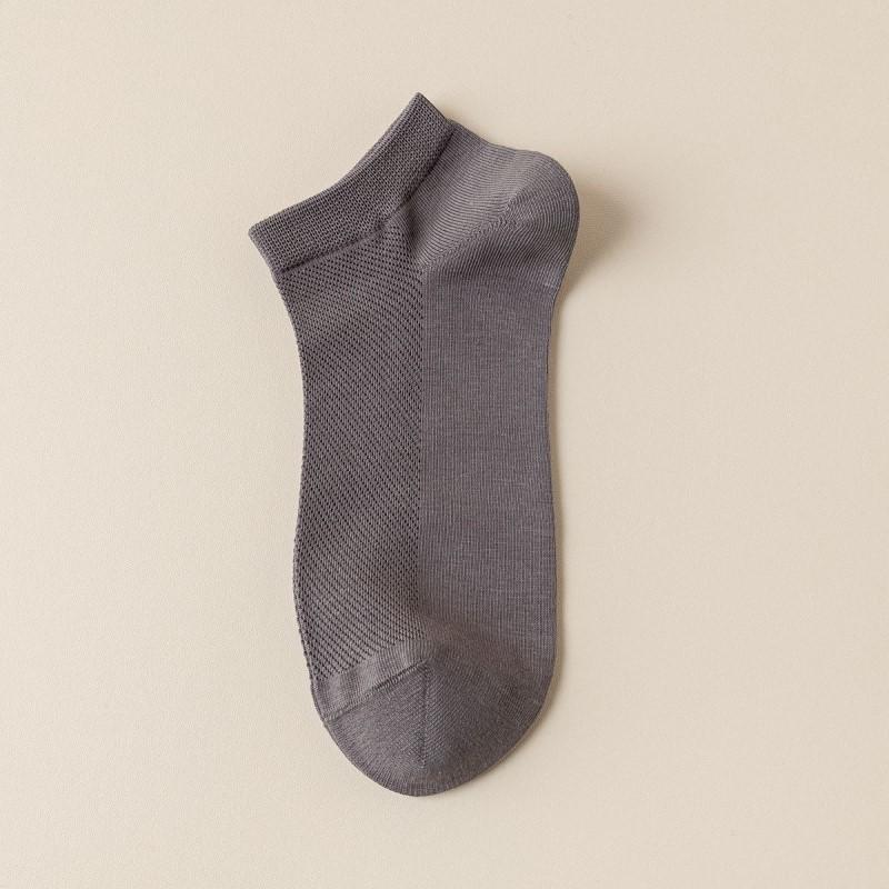 1/5/10 Perechi de Șosete de Vară pentru Bărbați Bumbac Pur Plasă Respirabile și Absorbante de Transpirație Șosete Scurte Culoare Solidă Deodorante Șosete de Afaceri pentru Bărbați