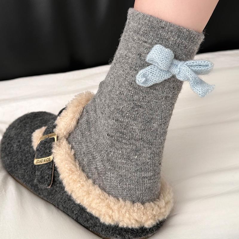 Thick Wool Socks - Children's Warm and Cute Cartoon Pile Socks. Comfortable Elastic Mid-calf Socks.