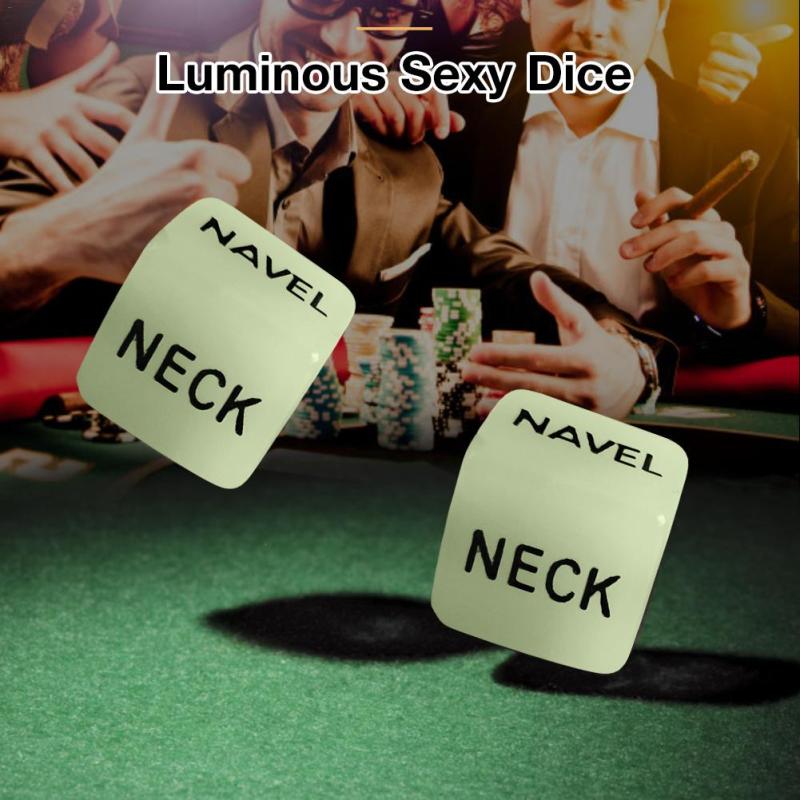 Luminous Sexy Dice Beautiful English Carving Couples Dice Play Game Dices Toys Play Games For Bar KTV