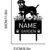 Personalized Rottweiler Dog Memorial Garden Stake Metal Pet Grave Marker Sympathy Gift