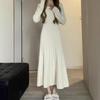 Early spring autumn sweater dress women's clothing autumn and winter 2026 new inner lining long sleeve knitted long skirt