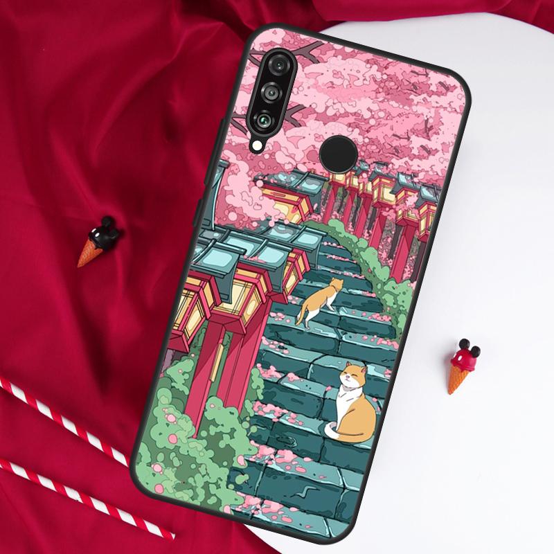 

Токио Сакура Вишневый пейзаж Для Huawei Nova 12s 11i 12i 10 9 SE 5T Y91 Y90 Y60 Y70 Y72 Y61 P20 P40 P30 Lite P60 Pro Чехол Huawei P30 Lite