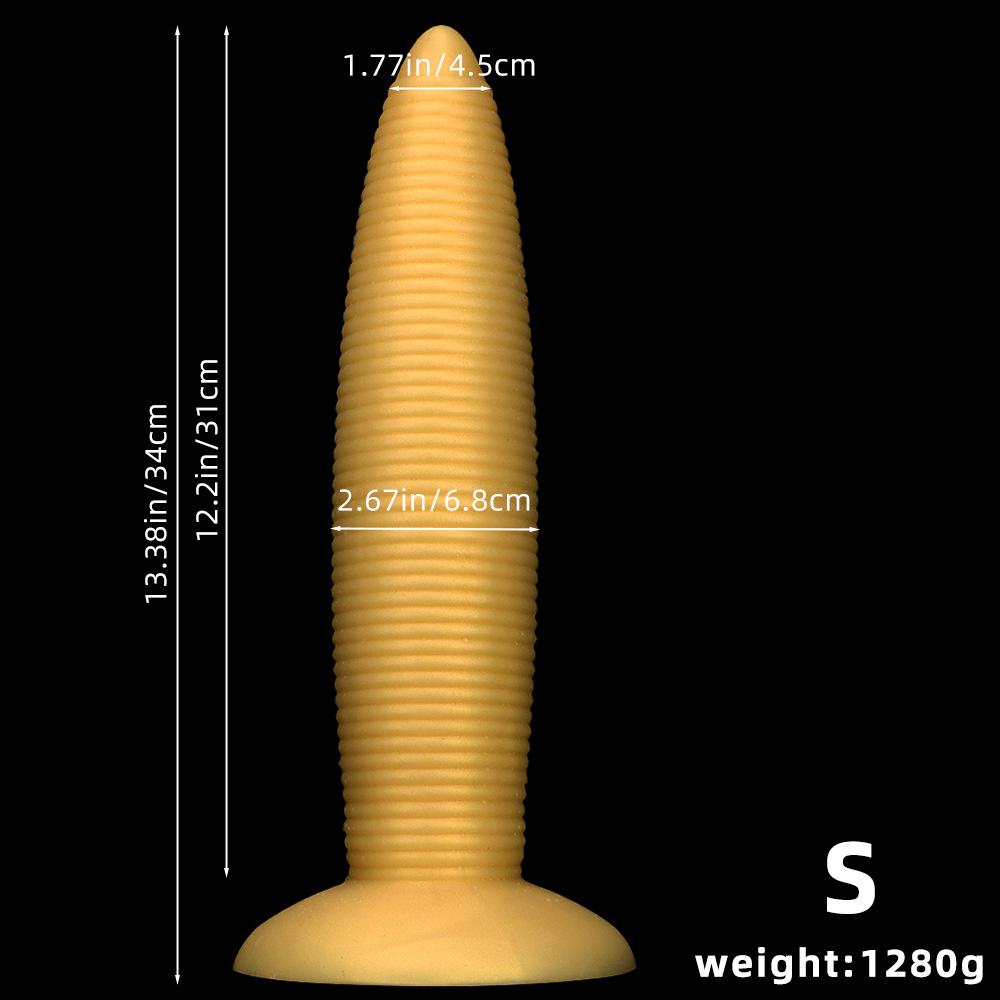 Silicone Pointed  Oversized  Ultra Long 8cm Thread  Giant Penis Anal Plug Boxing Supplies Oversized  Ultra Thick Male