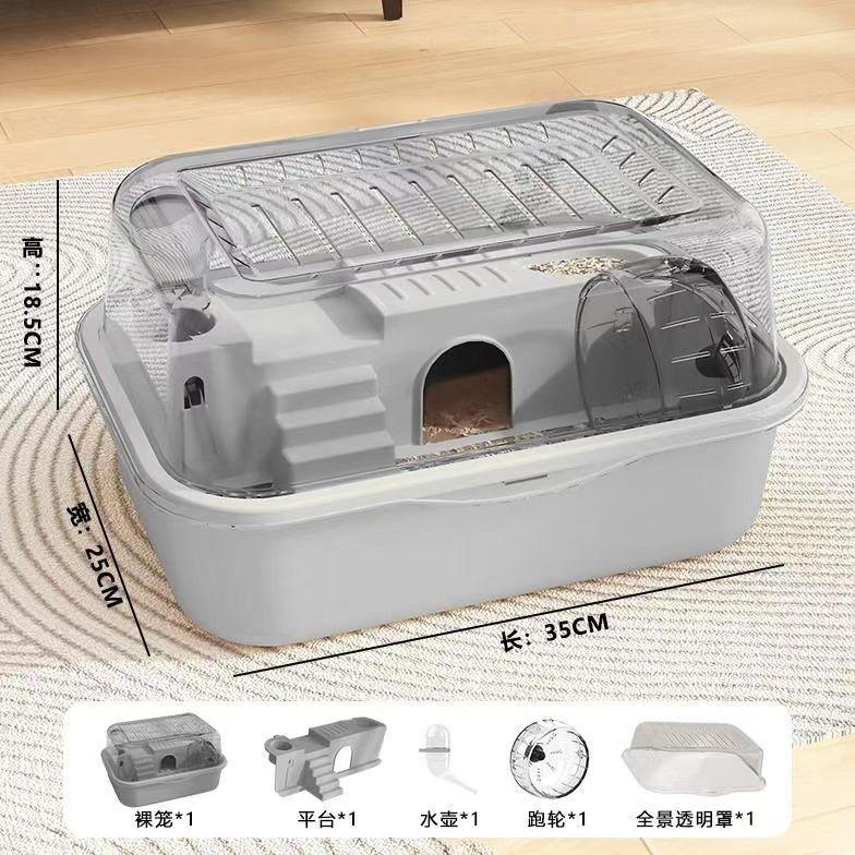 Large Luxury Hamster Cage Acrylic Hamster House Spacious Villa for Golden Hamster Pet Supplies