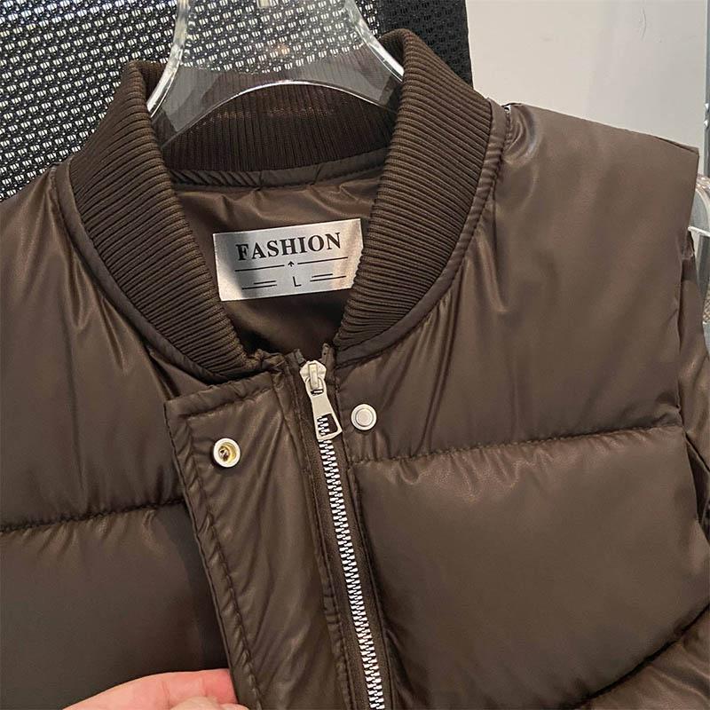 Vest for kvinner Vindtett Oversized Løs Ermeløs Vest Vinter Fortykket Dun Casual Vest