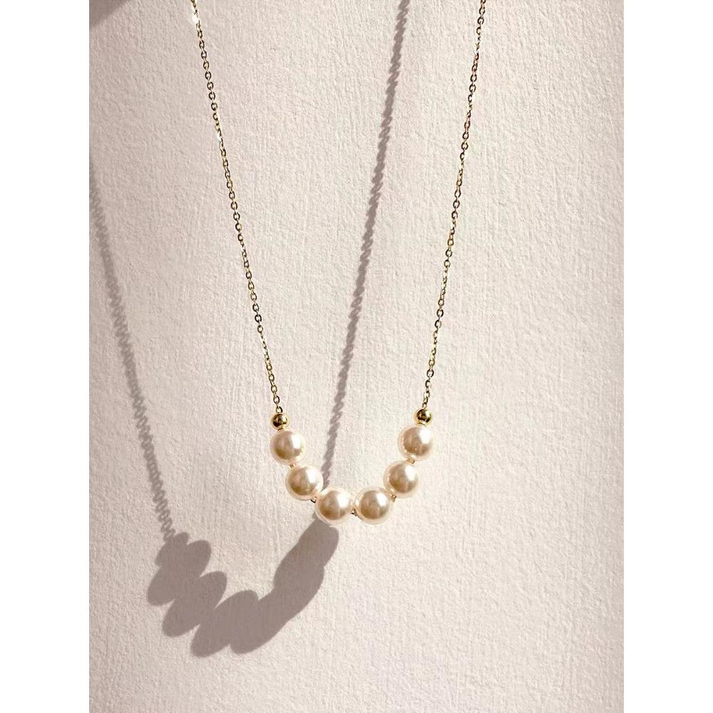 

Жемчужное ожерелье Женское S925 Стерлинговое серебро Легкая роскошь Нишевое Высококлассное Жемчужное Ожерелье Цепочка для свитера 925 silver