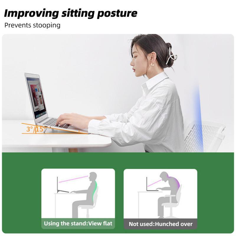 HdoorLink Foldable Laptop Stand Portable Notebook Support Base Holder Adjustable Cooling Laptop Bracket Universal for Laptop Tablet