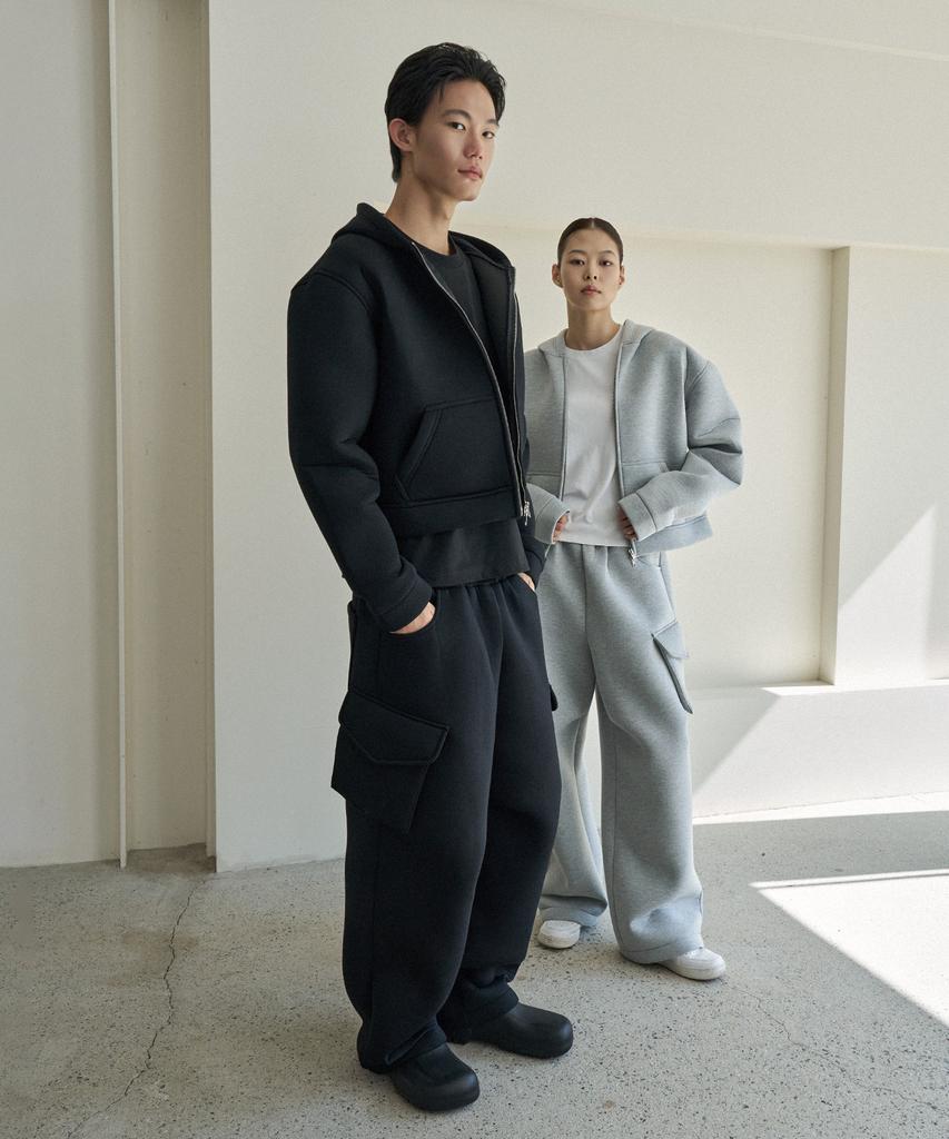 PROJECT3 Neoprene Wide Sweatpants [Black]_Wd2902